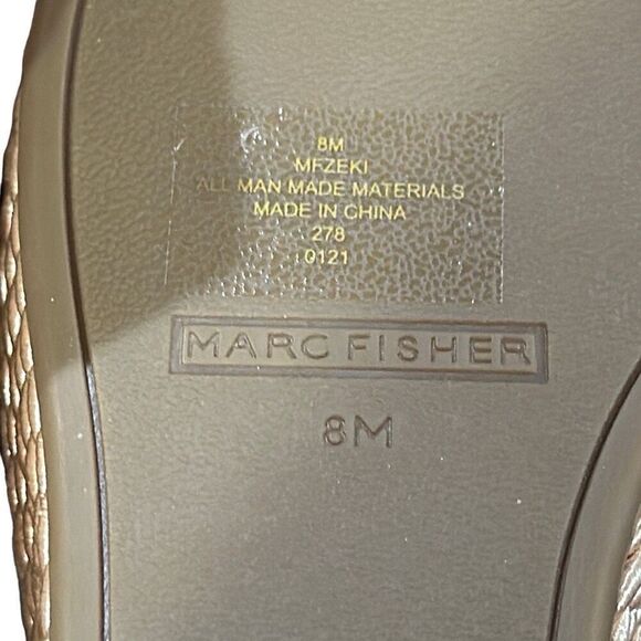 NWOT Marc Fisher Zeki platform wedge espadrilles with ankle wraps - Picture 8 of 9